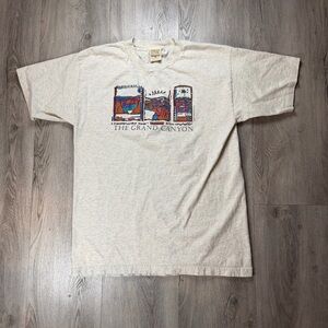 Vintage Grand Canyon Sportswear Shirt Mens Large Gray Southwest Graphic USA Made